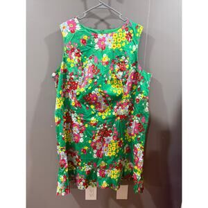 SIZE 22WP TALBOTS PETITE SPRINGTIME FLORAL SHIFT DRESS